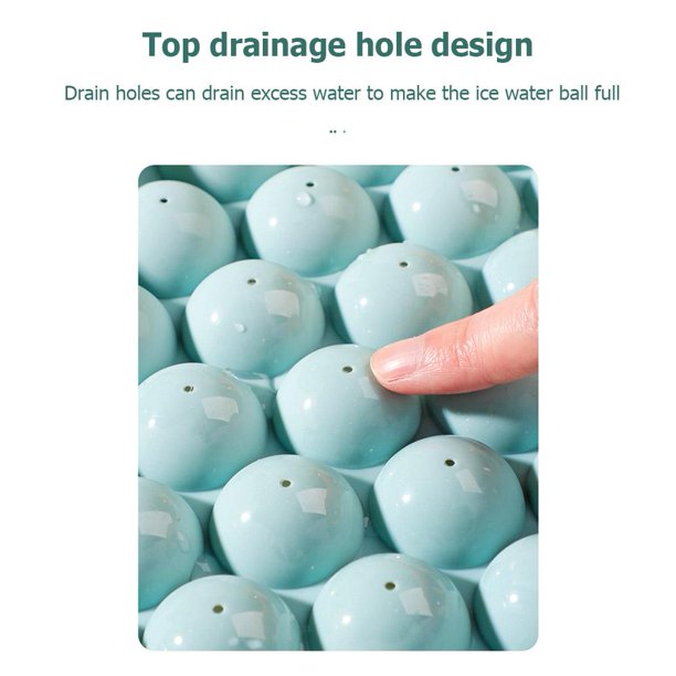 Molde creativo de grado alimenticio PP para hacer cubitos de hielo para herramienta de cocina casera (azul redondo) Sywqhk Libre de BPA