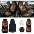 thumbnail image 2 of Yuyamidu Horse Front Car Seat Cover Set of 12 Auto Steering Wheel Seat Belt Cover Center Console Cover Coasters Trash Bin Phone Holder Cup Holders Rearview Mirror Cover Key Ring, Universal Fit, 2 of 7