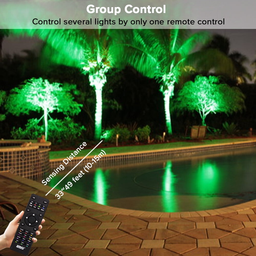 SANSI 70W LED Flood Light Outdoor, RGB Color Changing Exterior Light, Remote Control Floodlight, Indoor Outdoor Christmas Decoration Lights