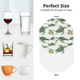thumbnail image 6 of Picia Cute Turtle Printed Leather Coasters for Drinks, 4" Drink Coasters Set of 4 for Tabletop Protection, Handmade Luxurious Home Décor and Housewarming Gift -Octagon, 6 of 6