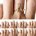 thumbnail image 2 of Femmes Bague Créative Lettre Mode Alliage Bijoux Bague Doigt Bague Simple Bande, 2 of 4