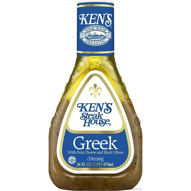 Ken’S Steakhouse Dressing, Greek Dressing With Feta Cheese & Black