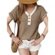 thumbnail image 1 of Blusa de Mujer con Botones y Corta Color Café XL, 1 of 7
