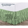 thumbnail image 5 of SGI Bedding 09 Inch Multi Ruffled Bed Skirt | Microfiber Bed Skirt | Fade Resistant, Wrinkle Free, Anti-static, Decorative, Extra Storage Space, Clutter-Free | Queen, Moss, 5 of 8