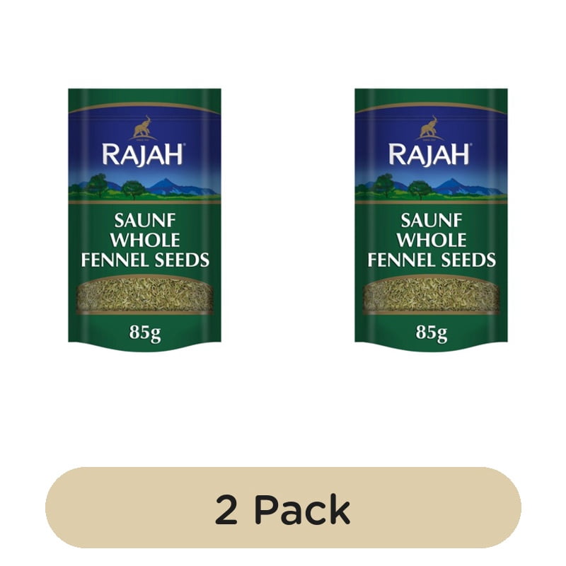 Rajah Spices Whole Fennel Saunf Seeds 85g, British Import (Pack of 2)