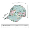 thumbnail image 2 of Pofeuu Vintage Floral Print Adult Adjustable Embroidered Graphic Baseball Hat for Men and Women, 2 of 6