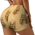 thumbnail image 2 of Naloa German Shepherd Dog Biker Shorts for Women Seamless Scrunch Short Women’s Yoga Shorts for Gym Running Sport Shorts - Large, 2 of 9