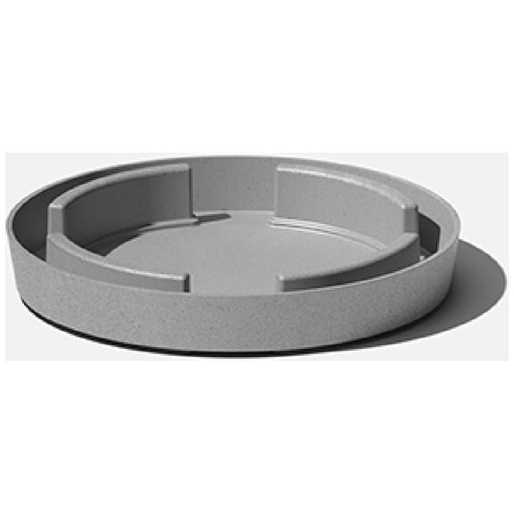 Veradek Mason Series Selena 28" Plastic-Stone Planter Tray - Gray