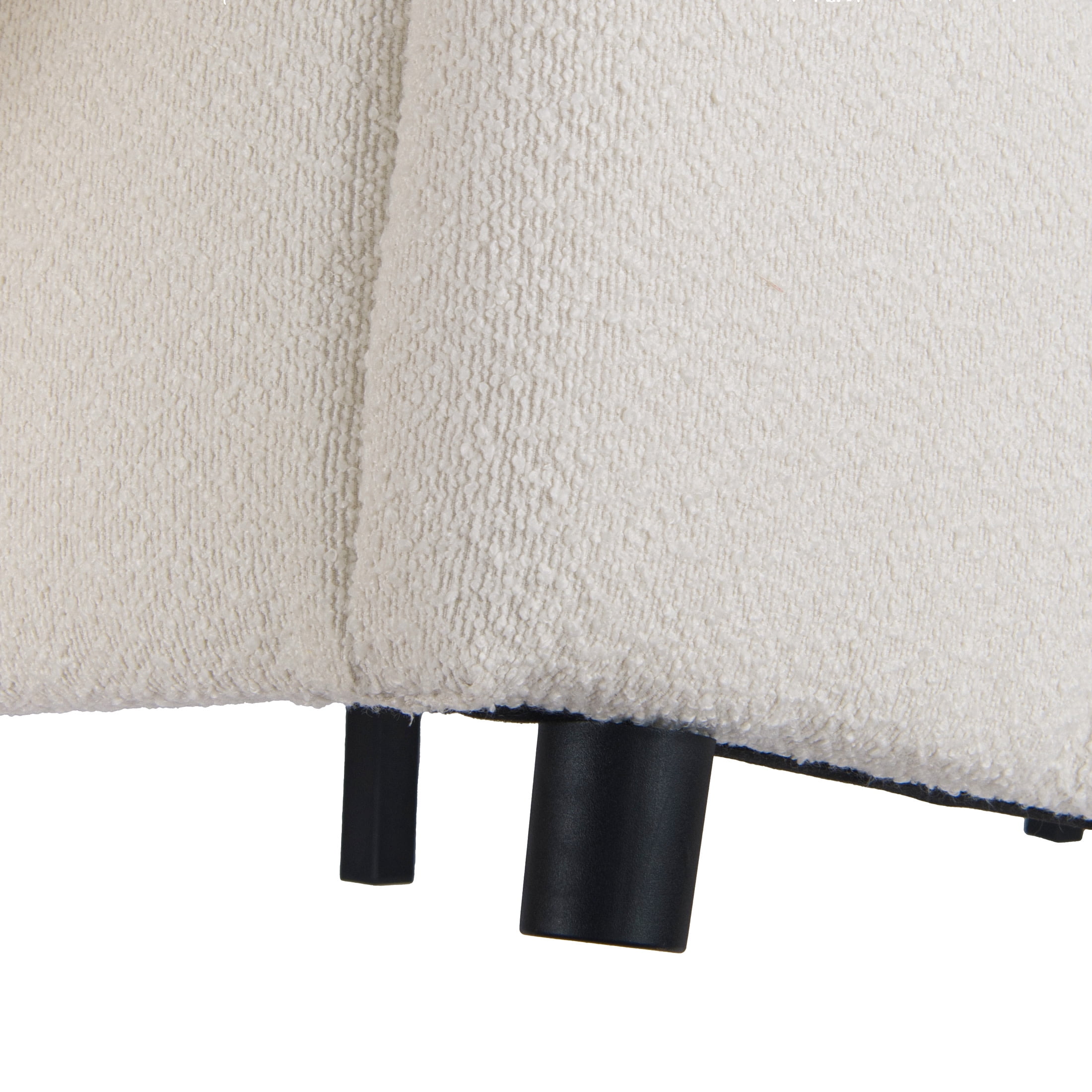 Christopher Knight Home 87.75" King Size Bed Frame with Curved-Shaped Headboard, Beige Boucle Upholstery