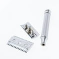 thumbnail image 3 of Xingzhi Rasoirs de Sûreté Manuels Classiques Rasoir à Double Tranchant pour Hommes Rasage Quotidien Argent, 3 of 9
