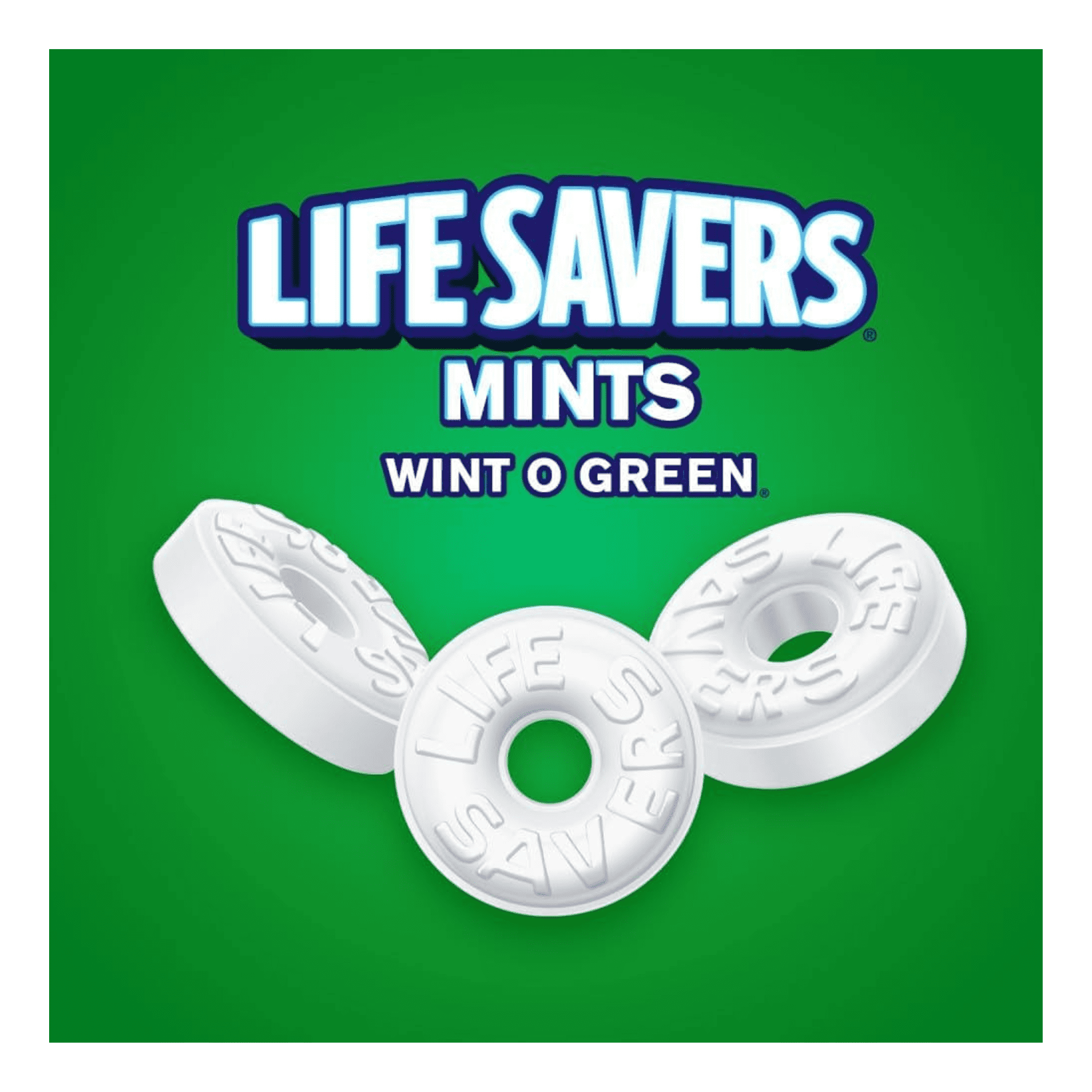 LIFE SAVERS WINT-O-GREEN Bag 6.25 Ounce Fresh Individually Wrapped (Pack of 12 BOXED CASE) Great For Convenience Stores Retailers Or Just Stock Up.