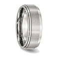 thumbnail image 4 of Mens Chisel Stainless Steel 8mm Brushed and Polished Wedding Band Ring for Men, 4 of 7