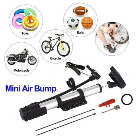 Pump Weight - EEEKIt Mini Bike Air Pump Portable Aluminum Lightweight Bicycle Pump, Ball Basketball Soccer Tyre Inflator