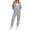 Dark Gray, variant on Womens 2 Piece Outfits Hooded Zip Up Jacket Baggy Jogger Pants Casual Tracksuit Workout Matching Sets Travel Athleisure Clothes