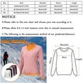 thumbnail image 4 of ZXLBBD Women Crew Neck Lined Thermal Thermal Underwear Slim Tops Long Sleeve Thermal Shirts Fall Winter Tops Casual Outdoor Relaxed Fit Daily Wear, 4 of 8