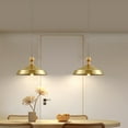 thumbnail image 5 of Retro Industrial Gold Pendant Light Fixtures for Over Kitchen Island, Simple Minimalism Metal Pendant Lighting for Dining Room Table, Vintage Rustic Hanging Lamp, Farmhouse Ceiling Chandelier, 5 of 7