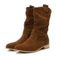 thumbnail image 1 of Uinagy Bottines à Talon Bas avec Fermeture Éclair Latérale pour Femmes, 1 of 9