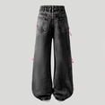 thumbnail image 5 of LILIYA Baggy Jeans for Girls Cute Bow High Waist Wide Leg Denim Pants Trendy Y2K Casual School Jeans for Girls and 6-7 Years, 5 of 7