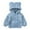 Blue, variant on Toddler Baby Girls Boys Fleece Hooded Jacket Cute Ear Cozy Fuzzy Zip up Sweater Coat Casual Warm Winter Outwear
