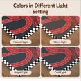 thumbnail image 7 of Design&I 8'x10' Washable Area Rug Checkered Border Bold Stripes Loops Vintage Track Layout Car Playful Expressive for Living Room, Family Extra Large Skid-Resistant Low Profile, 7 of 7