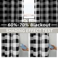 thumbnail image 2 of Cortinas DriftAway Buffalo Plaid, color negro y blanco, 132 x 304 cm, 2 of 9