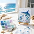 thumbnail image 5 of Sea Glass Art DIY Craft Kit, 8 Beach Themed Designs with Canvas Tweezers Easel Instructions, Beginner Friendly Nautical Home Decor Handmade Gift Set, 5 of 7