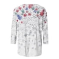 thumbnail image 5 of Craaazy Christmas Tops for Women Christmas Holiday Print 3/4 Sleeve Xmas Blouse Gifts, 5 of 5