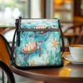 thumbnail image 3 of Kuiaobaty Sea Turtle Starfish Print Crossbody Bag for Women, Waterproof Portable Leather Satchel Purse Crossbody, Wear Resistant Messenger Handbag With Adjustable Strap for Travel, 3 of 7