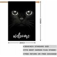 thumbnail image 2 of Cat Welcome House Flag 28 x 40 Inch Large Vertical Double Sided Black Cat Show Two Eyes Seasonal Outside Décor for Garden Yard Farmhouse Flags, 2 of 6