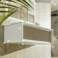 thumbnail image 2 of EVIVA Nets 32 Inch Natural Oak and White Wall Mount Modern Bathroom Vanity, 2 of 5
