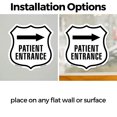 thumbnail image 3 of Patient Entrance Right (5 Pack) 4 inch X 4 inch Shield Shaped Heavy Duty 3.2 mil Vinyl Decals Weather Resistant Made in the USA, 3 of 5