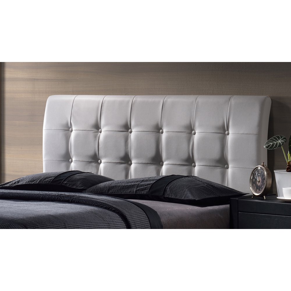 Hillsdale Lusso Tufted Faux Leather Headboard, Queen, White Walmart