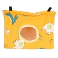 thumbnail image 1 of Cabaña para pájaros, cama colgante Triangular plegable de franela suave y cómoda, color naranja, con ganchos para loros, hámsteres y ardillas, 1 of 5