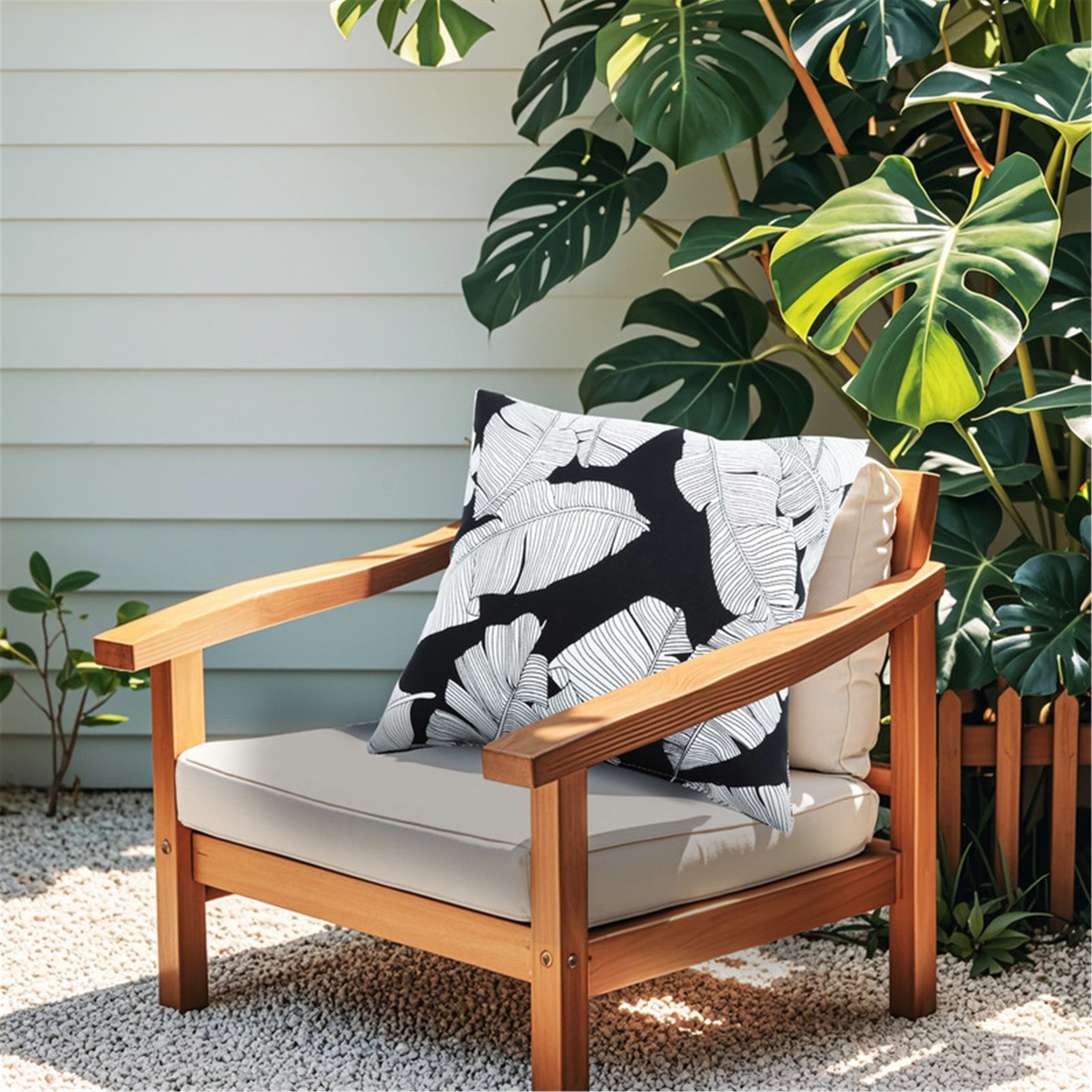 SDJPOI 2 Pack Outdoor Throw Pillows, 18x18 Inch Waterproof & Fade-Resistant Patio Cushions, Soft Decorative Pillows for Home, Garden