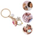 thumbnail image 4 of Unique Bargains 1 Pc Handbag Charms Keychains Flowers Butterfly Bag Accessories White, 4 of 5