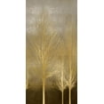 thumbnail image 2 of Bennett, Kate 18x32 Gold Ornate Wood Framed with Double Matting Museum Art Print Titled - Gold Trees on Brown Panel II, 2 of 4