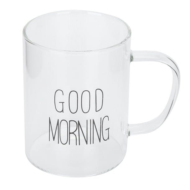 Taza de café Jadeshay Taza de agua de Vidrio de borosilicato Transparente 350 ml