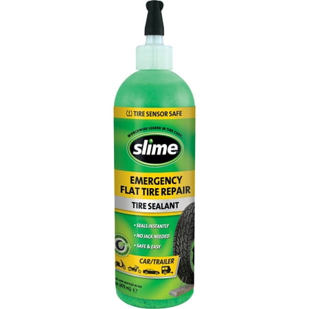 Slime Emergency Tire Sealant - 16 oz. (Car/Trailer) - (Best Flat Tire Sealant)