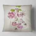thumbnail image 2 of Designart Vintage Pink Flowers - Floral Painting Throw Pillow - 16x16, 2 of 5
