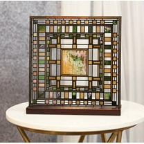 Frank Lloyd Wright Martin House Pier Laylight Stained Glass Wall Desktop Plaque