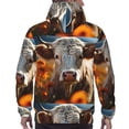 thumbnail image 7 of Honeii Sunflower Cow In Flower Field Pattern Mens Hoodies Men's Loose Sleeve Sweatshirt,Pullover Hooded Sweatshirt for Men,Essentials Hoodie-3X-Large, 7 of 7