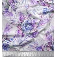 thumbnail image 1 of Soimoi Rayon Crepe Fabric Leaves & Rose Flower Printed Craft Fabric by The Yard 46 Inch Wide, 1 of 1