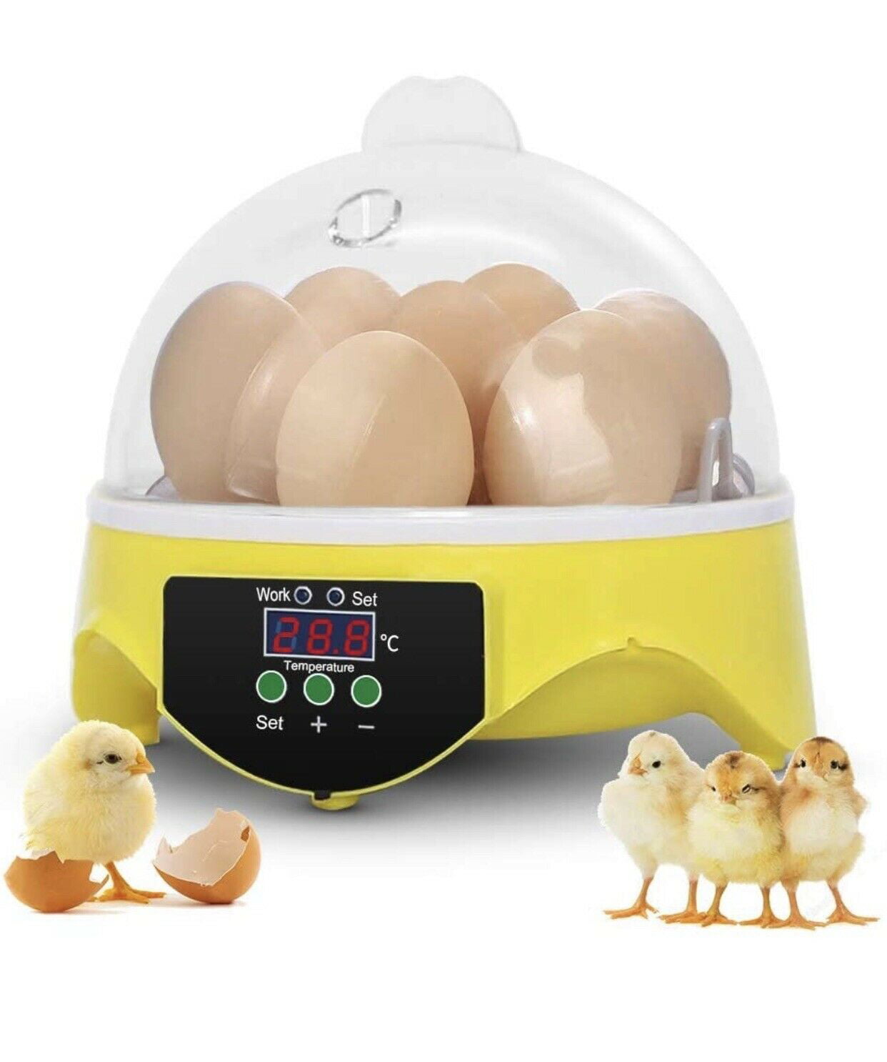 AC 110V Digital Mini 7Egg Bird Auto Clear Chicken Duck Egg Incubator Hatcher 