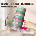 thumbnail image 5 of Boho Themed 20oz Tumbler with Lid & Straw - Stainless Steel Insulated Coffee Cup, Double Wall Vacuum Travel Mug, Leakproof Thermal, 5 of 5