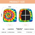 thumbnail image 3 of Colorful Tie Dye Rainbow Pattern Seat Covers for Dining Room Chairs Set Of 4,Stretch Printed Washable Chair Seat Cover with Elastic Ties and Button,Removable Waterproof Couch Cushion Covers, 3 of 6