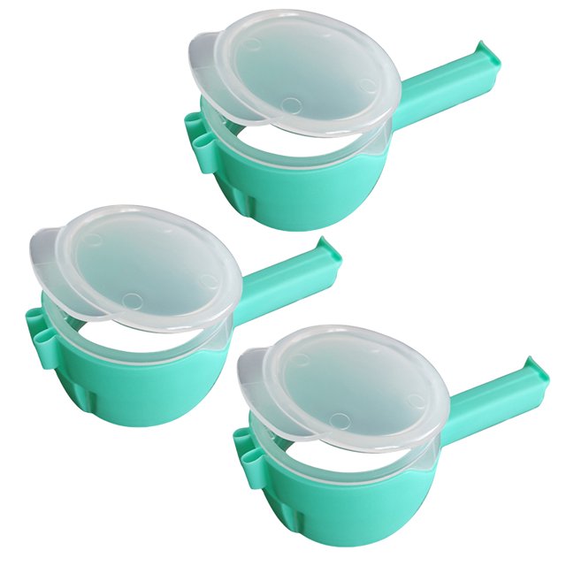 Capa Almacenamiento Alimentos Bocadillo Sellado Clip Chip 3 Piezas Bolso Comida Multifunción Con Pour Supo para Nueces Cereales Granos