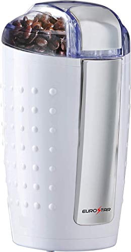 EUROSTAR EG202W 3oz Electric Coffee Grinder with Stainless Steel Blades, White