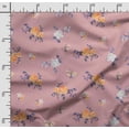 thumbnail image 2 of Soimoi Floral Print, Velvet Fabric, Decor Sewing Fabric by The Yard 54 Inch Wide,Decorative Fabric for Upholstery and Home Accents, Peach, 2 of 5