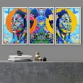 thumbnail image 2 of wall26 Framed Canvas Print Wall Art Set Spray Paint Vibrant Flower Woman Graffiti &amp; Street Art Comic Book Illustrations Modern Art Urban Portrait for Living Room, Bedroom, Office - 24"x36&qu, 2 of 5