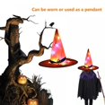 thumbnail image 4 of PENGXIANG 2 Pack Halloween Decorations Witch Hat Lights Halloween LED Hanging Lighted Glowing Witch Hats String Lights Battery Operated  Halloween Decor for Outdoor Indoor Yard Tree Garde, 4 of 6